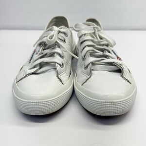 Superga 2750 Sneakers Womens 6 Leather‎ Low Top White Solid